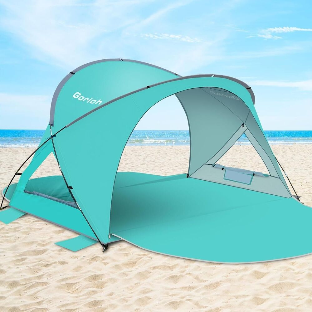 Gorich Beach Tent Sun Shelter UPF50+ UV Portable Canopy Shade 3 Person Turquoise